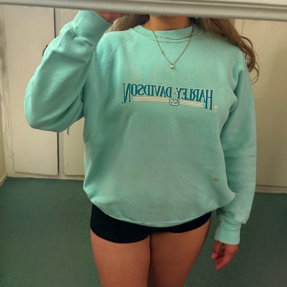 Harley-Davidson Women's Mint Green Sweatshirt